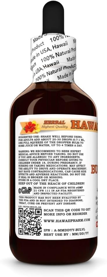 Hawaii Pharm Bugleweed Extract Tincture for Thyroid Balance Eases Premenstrual Discomfort Soothes Breast Tenderness Supports Women's Wellness - 2 fl.oz