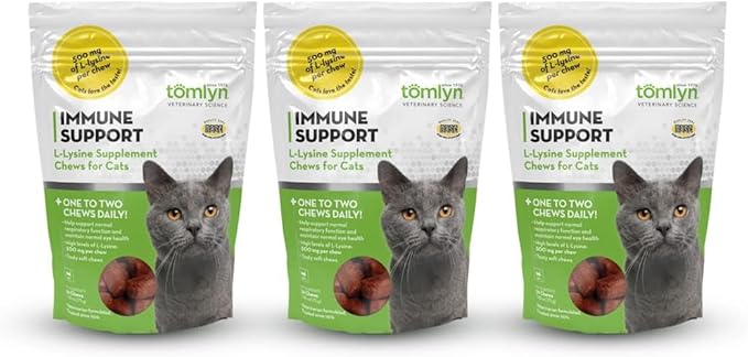 Tomyln Immune Support L-Lysine Nutritional Supplement 2.65oz Each (3 Pack)