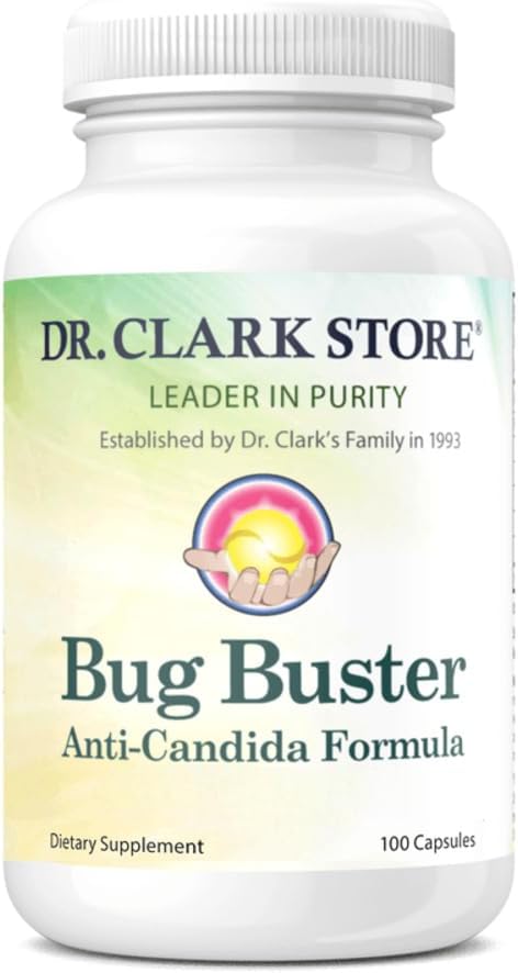 Dr Clark Store Bug Buster Anti-Candida Formula – 620mg 100 Capsules Supports Candida Detox &amp Digestive Health