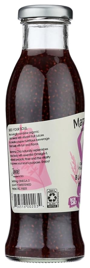 Mamma Chia Organic Blackberry Hibiscus Vitality Beverage 10 Ounce -- 12 per case.