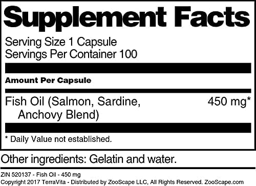 Fish Oil - 450 mg (100 Capsules ZIN: 520137) - 3 Pack