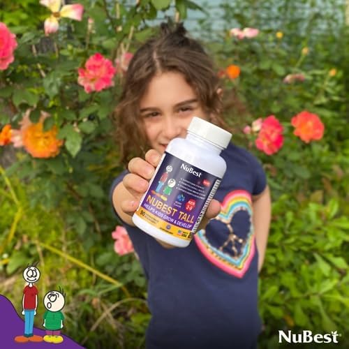 NuBest Tall Kids - Toddlers Vitamins and Kids Vitamins for Age 2 to 9 - Support Bone Strength Overall Health and Immunity - Animal Shapes - 180 Chewable Berry Tablets | Pack 2