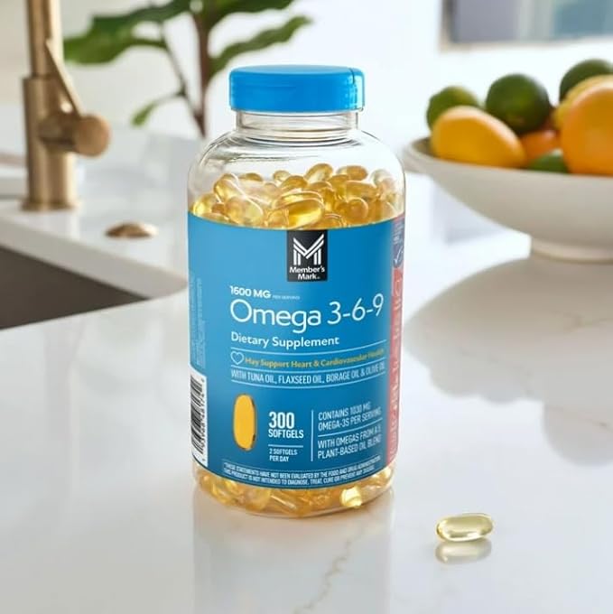 Omega 3-6-9 with Sustainably Sourced Tuna Oil Softgels 300 ct.