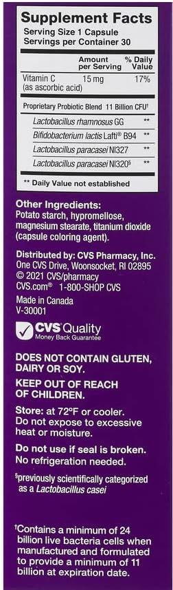 Cvs Health Maximum Strength Probiotic Dietary Supplement