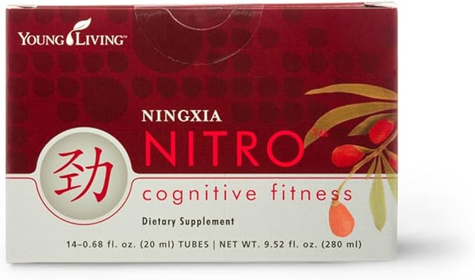 Young Living NingXia Nitro | 1 Pack (14 Sachets) | Energizing Wolfberry Drink with Green Tea &amp Korean Ginseng | Supports Focus Energy &amp Physical Fitness