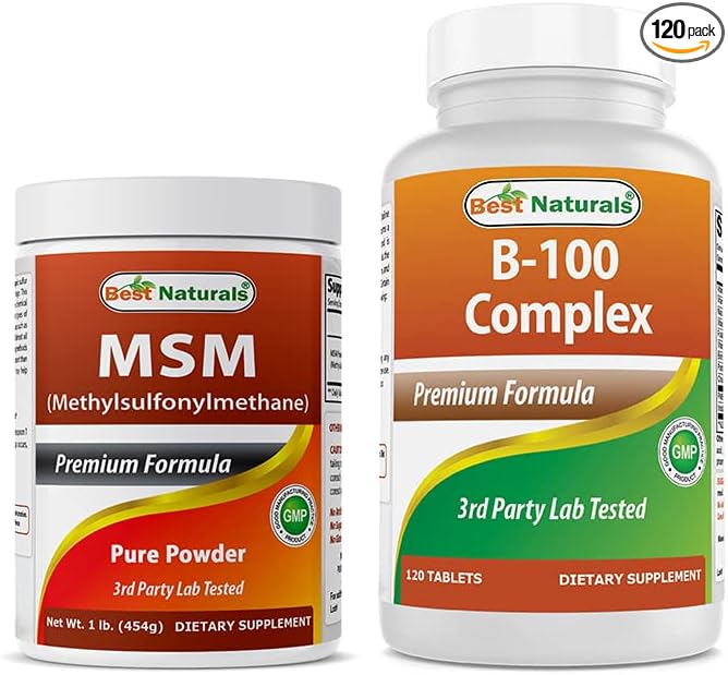 Best Naturals MSM Powder &amp B-100 Complex