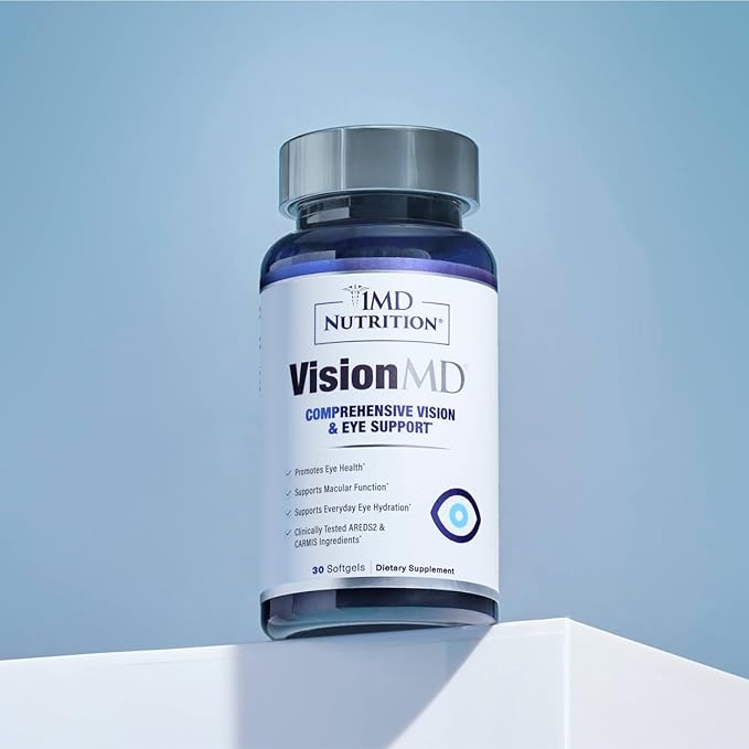 1MD Nutrition VisionMD Eye Vitamin CARMIS - with Lutein &amp Zeaxanthin | Supports Vision Health Everyday Eye Strain &amp Occasional Dry Eye | 90 Softgels (3-Pack)
