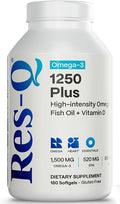 Res-Q 1250+ Omega-3 &amp Vitamin D3 Fish Oil Capsules