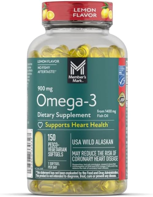 900 mg Omega-3 from Fish Oil Softgels 150 ct.
