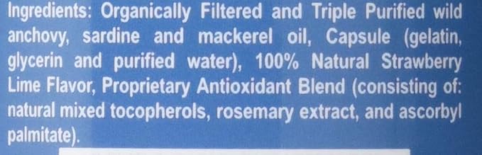 Fish Oil Capsules Omega Sufficiency by Innate Choice Strawberry Lime 240 Capsules