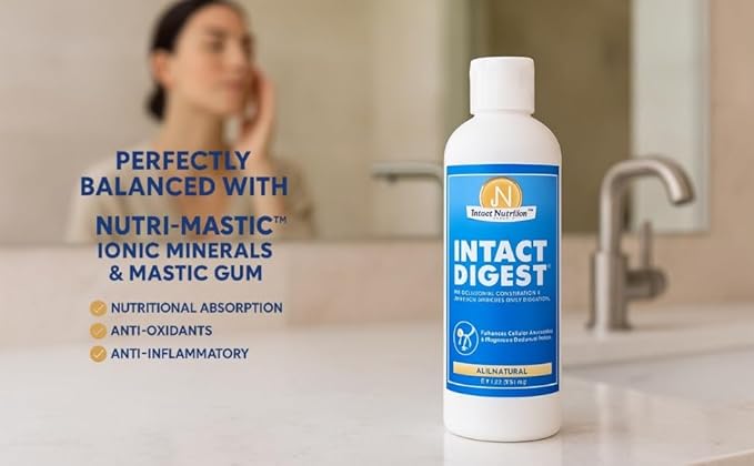 Intact Digest with Nutri-Mastic – Ionic Mineral &amp Mastic Gum Supplement – Supports Digestion Nutrient Absorption Detox Muscle Cramping Hydration &amp Immune Health – 8 fl oz