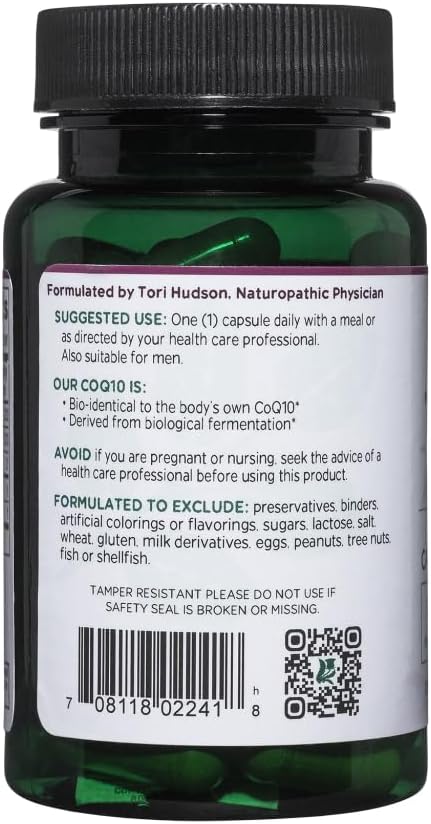 Vitanica Coq10 Extra Natural CoQ10 100mg Non-GMO Vegan 60 Capsules