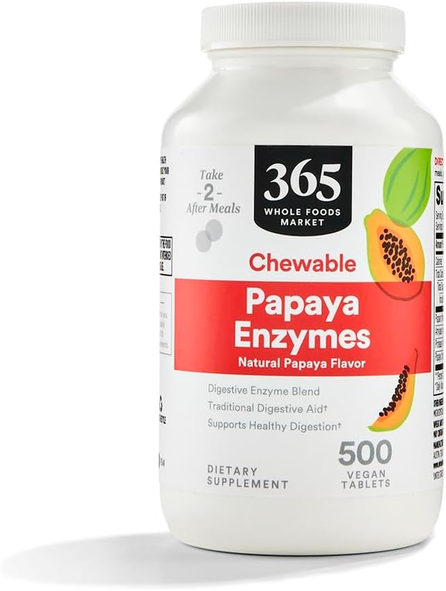 365 by Whole Foods Market Papaya Enzymes 500 Chews