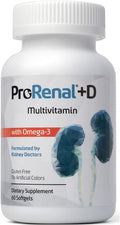 ProRenal+D with Omega-3 Fish Oil Kidney Multivitamin 60 Softgels 30-Day Supply