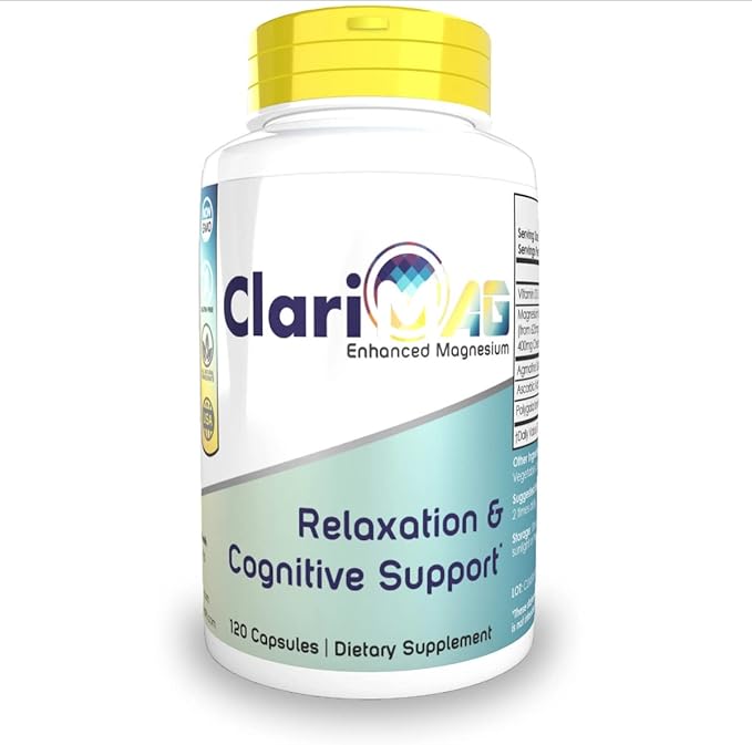 Nootropics Depot ClariMAG Capsules | Enhanced Magnesium | 60 Count | Relaxation &amp Cognitive Support | Stack