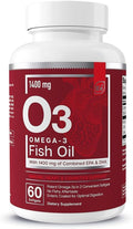 Essential Elements Omega-3 Fish Oil Supplement with EPA &amp DHA | Fatty Acids for Immune Heart &amp Cognitive Support | 60 Softgels