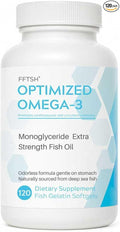 FFTSH Omega-3 Monoglyceride Fish Oil – 120 Softgels for Heart Circulatory Health &amp Digestive Comfort