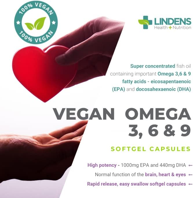 Vegan Omega 3 6 &amp 9 1000mg Capsules