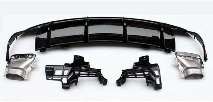 CLA45 AMG Style Rear Diffuser + Stainless Steel Exhaust Tips for Mercedes CLA Class W117 C117 X117 CLA200 CLA260 2016-2019 Facelift