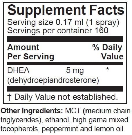 3 Bottles of DHEA Spray 1 fl oz - 160 Sprays of 5mg - Enhanced Absorption Formula - Highly Concentrated bioidentical Formula