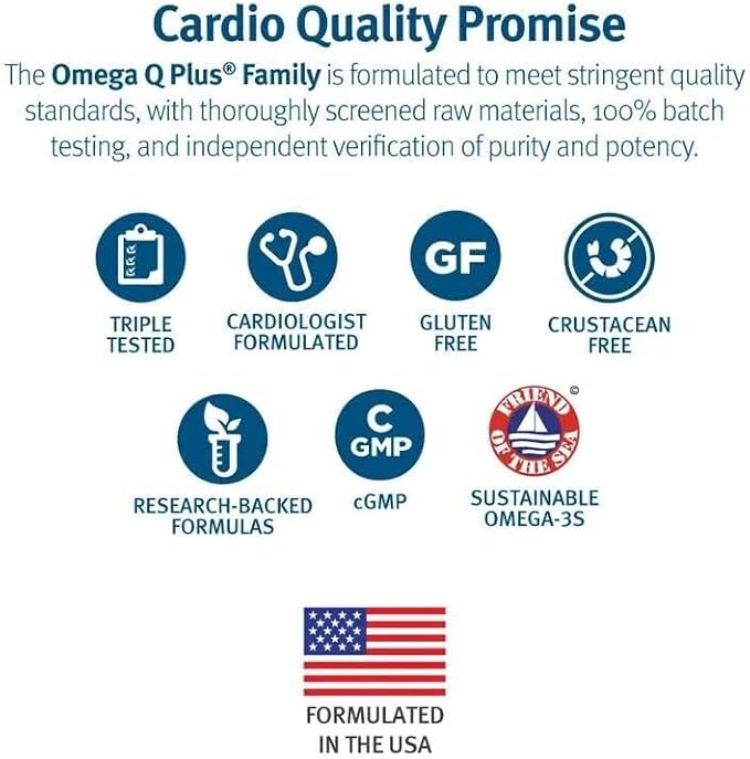 Dr. Sinatra Omega Q Plus 100 Resveratrol – Omega-3 Supplement Supports Heart Health and Provides Antioxidant Power with 100mg of CoQ10 and Resveratrol (60 softgels)