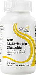 Seeking Health Kids Multivitamin Chewable Formulated for Children’s Health with L-5-MTHF L-Methylfolate B12 Riboflavin Vitamin A Vegetarian (60 Chewable Tablets)*
