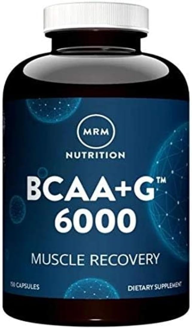 MRM Nutrition BCAA+ Muscle Recovery 6000 mg - for Women and Men - 6g of Amino Acids per Serving Recovery Supplement Complex with L-Glutamine Vegan Gluten-Free - 25 Servings