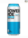 Powerade Sport Drink 16 Fl oz Cans (24 pack Zero Sugar Mixed Berry)