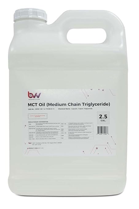 BVV MCT Oil Coconut Based USP Food Grade Size 1 Gallon
