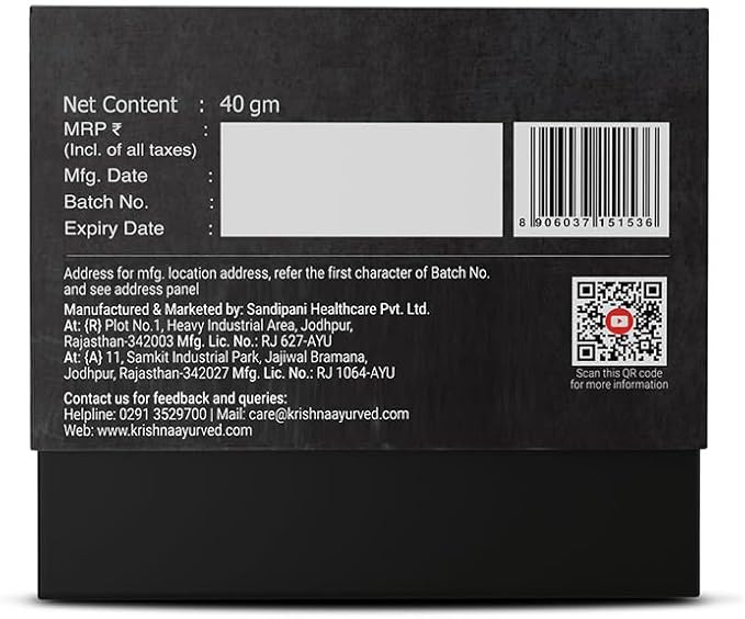 Krishna's Herbal &amp Ayurveda Pure Shilajit/Shilajeet Original Resin Pack of Stamina Booster Himalayan Sudh Shilajit -30 gm