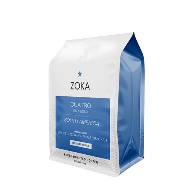 Cuatro Espresso Blend - Roasted by Zoka Coffee - Freshly Ground Coffee - 2 Pound Bag