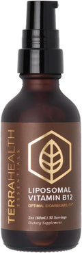 Terra Health Essentials - Liposomal B12 | Support Energy &amp Mood Promote Memory Aid Immune System (1 Bottle 30 Day Supply)