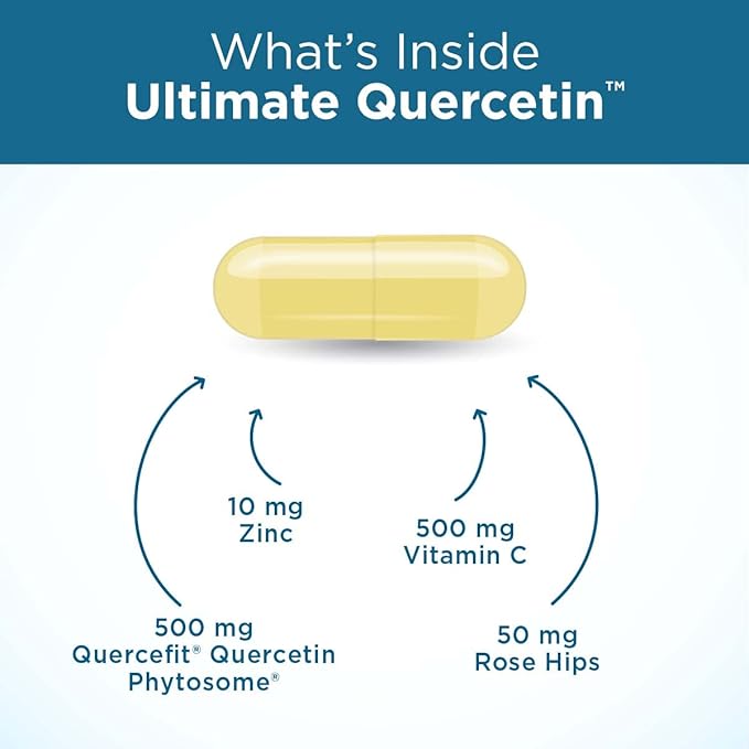 Purity Products Ultimate Quercetin 20x More Absorbable Than Ordinary Quercetin - Quercefit Phytosome Zinc Vitamin C &amp More - Supports Immune Lung Function &amp More - 60 Veg Capsules