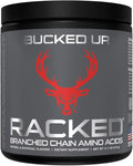 Bucked Up- BCAA RACKED™ Branch Chained Amino Acids | L-Carnitine Acetyl L-Carnitine GBB | Post Workout Recovery Protein Synthesis Lean Muscle BCAAs That You Can Feel! 30 Servings (Blood Raz)
