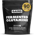 Gains in Bulk L-Glutamine Gluten Free Glutamine Powder for Muscle Recovery and Growth Post Workout Support Amino Acid Supplement Promotes Protein Synthesis Non GMO Unflavored 90 Servings