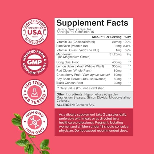 Bundle of Herbal Adrenal and Thyroid Support Complex - Mood Enhancer Energy Supplement for Thyroid Health and Complete Herbal Menopause Supplement for Women for Night Sweats Mood and More