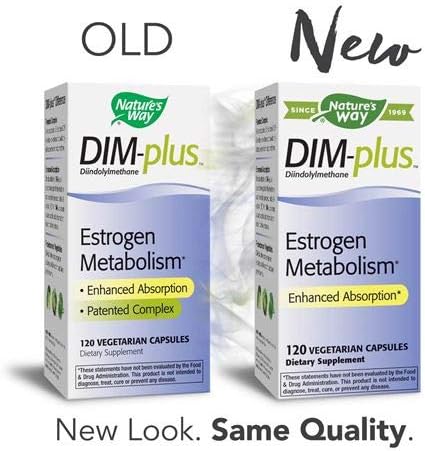 Nature's Way Dim-Plus Diindolylmethane Vegetarian Capsules 120-Count (Packaging May Vary) Pack of 2