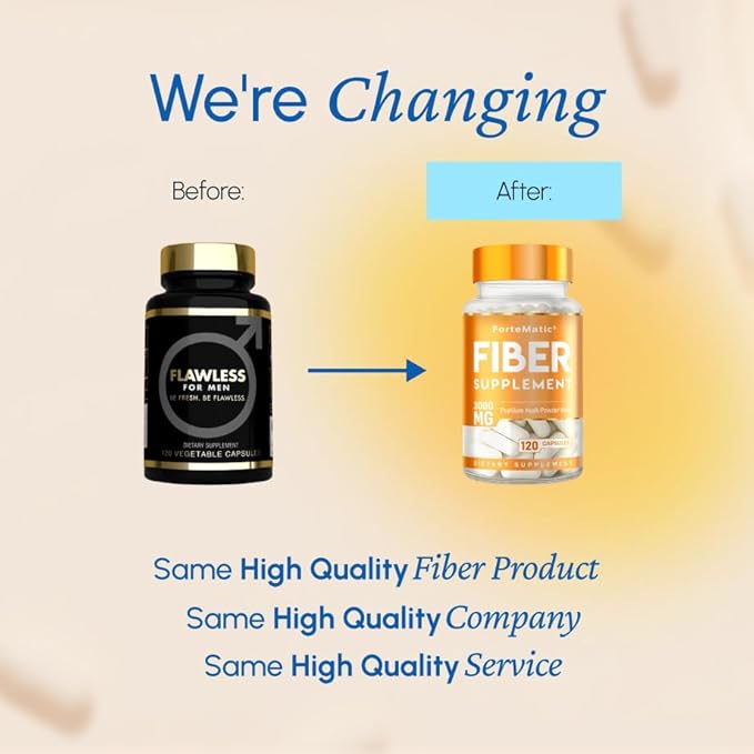 Fiber Supplement Capsules – Psyllium Husk 3000mg for Digestive Health &amp Gut Health | Fiber Capsules for Constipation | Aloe Vera Chia Seed &amp Flaxseed | 120 Count