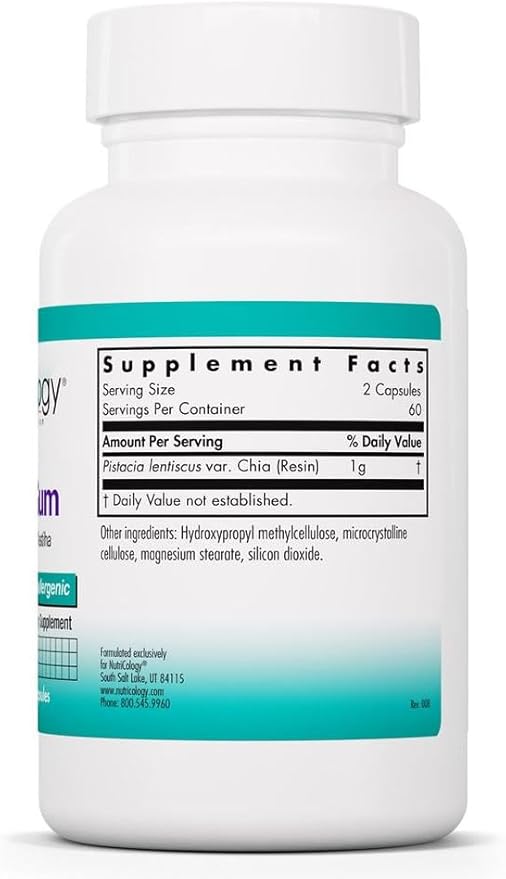 Allergy Research Group NutriCology Mastic Gum - Supports Digestive Comfort - Delivers 1000 mg Chios Mastic Gum Resin per Serving - Vegetarian &amp Hypoallergenic - 60 Servings - 120 Capsules