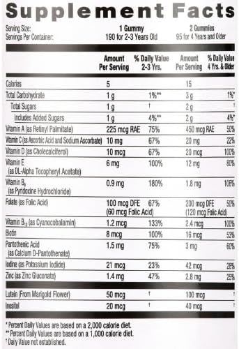 Equate Kids Multivitamin Gummies for General Health Natural Fruit 190 Count +Dri Store Sticker.