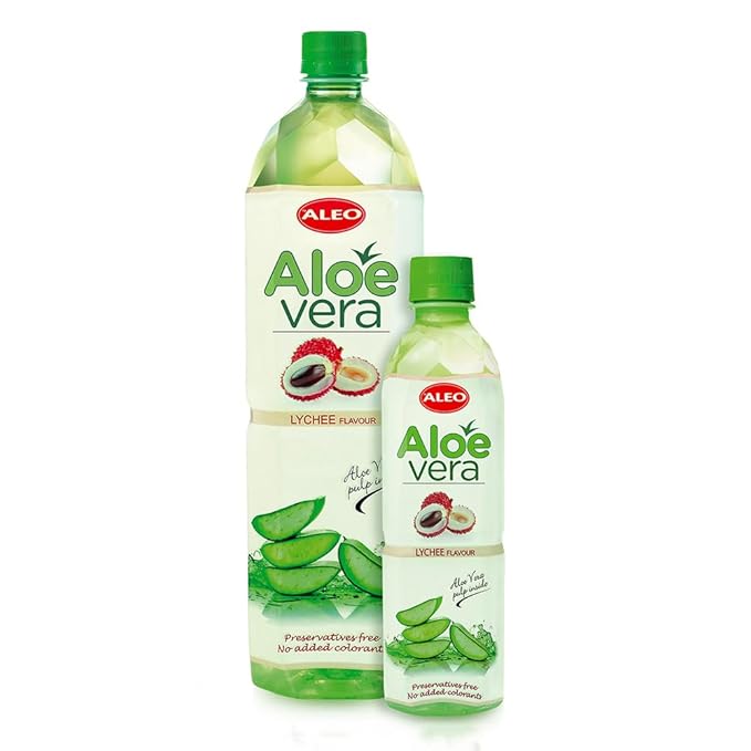 ALEO 1.5L Premium Lychee Aloe Vera Drink - Natural No Preservatives No Artificial Colors Superior Taste Award 2025