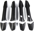 New Carbon Fiber Handle Covers Compatible with Mercedes Benz CLA C117 2013-2018 CLA180 CLA200 CLA 220 CLA250 (Front Two Door with Touch Auto Lock)