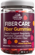 Fiber Care Prebiotic Gummies 6g of Fiber Per Serving FOS from Beets Digestive Health Supports Regularity Mixed Fruit Flavor (240 Gummies)
