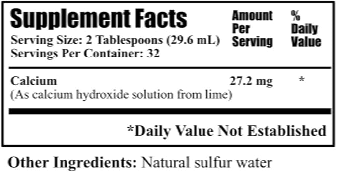 Daily's Lime Water™ (Saturated Calcium Hydroxide in Sulfer Water Solution) 16 fl oz