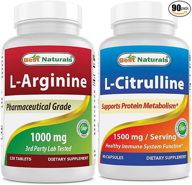 Best Naturals L-Arginine 1000 mg &amp L-Citrulline 1500mg