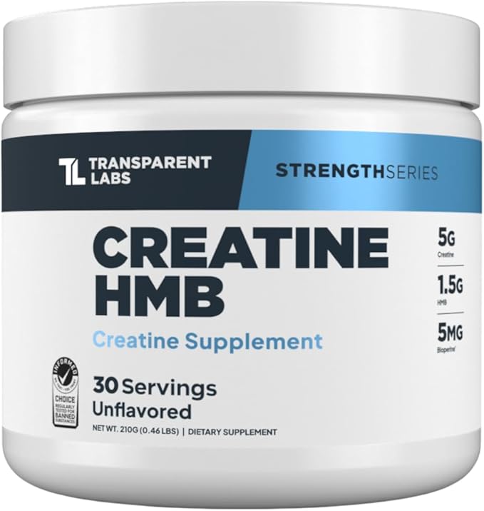 Transparent Labs Post Workout Recovery Muscle Builder (30 Servings Strawberry Lemonade) &amp Creatine HMB (30 Servings Unflavored)