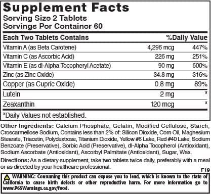 Natures Blend Macuvite Eye Care 120 tabs Pack of 2