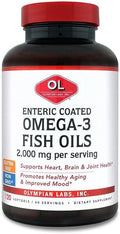 Olympian Labs Enteric Coated Omega 3 Fish Oils 2000 mg per serving/ 60 servings 120 Softgels