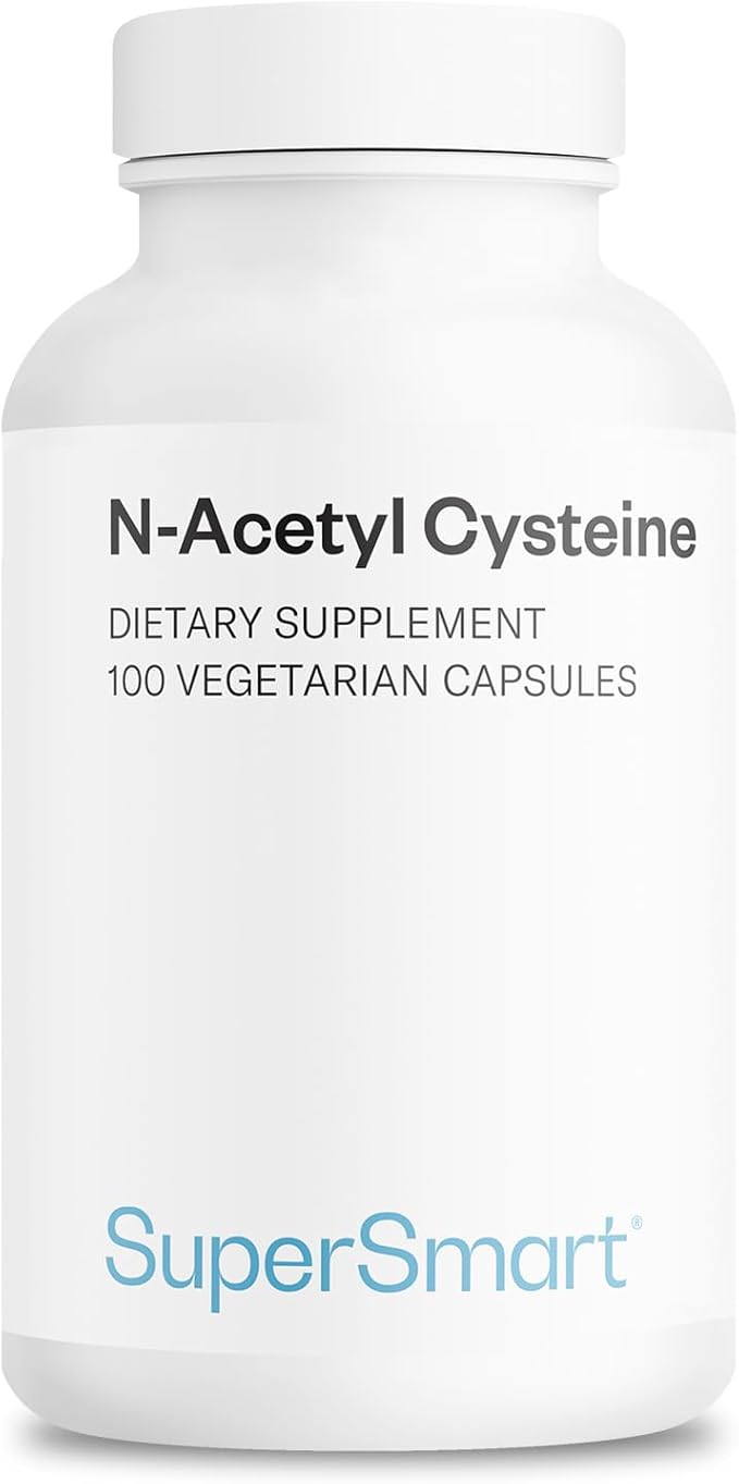 Supersmart - NAC N-Acetyl Cysteine 1800 mg Per Day - Amino Acids - Antioxiddants &amp Anti Aging Supplement - Glutathione Precursor | Non-GMO &amp Gluten Free - 100 Vegetarian Capsules