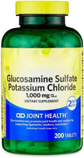 SEDLAV Glucosamine Sulfate Potassium Chloride Tablets Dietary Supplement 1000 mg 200 Count Sticker